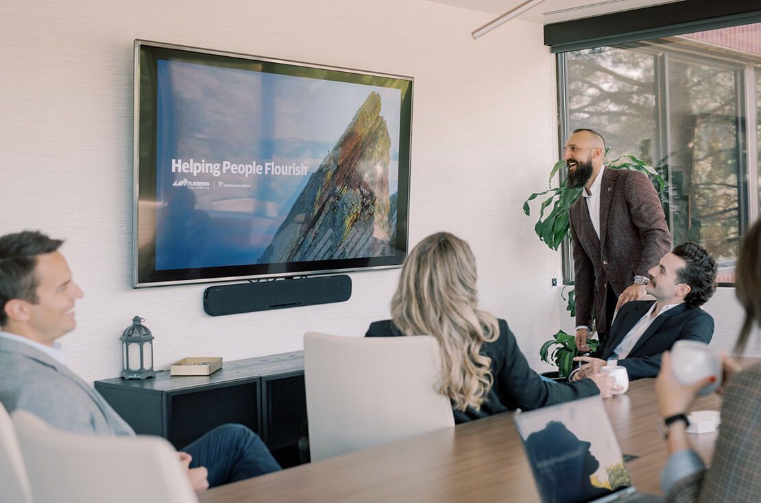 Colleagues meeting in a conference room